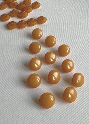 Ґудзик блузочний глянцевий на ніжці оранжевий 12мм пластик