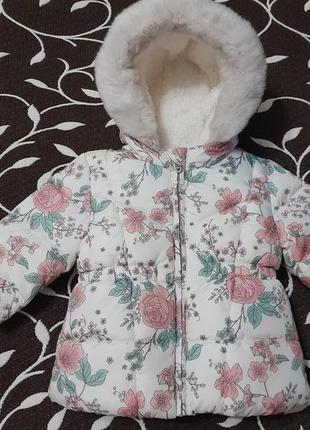 Куртка еврозима на девочку 6-9 месяцев, фирмы f&f