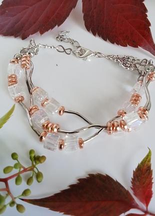 Браслет. авторские украшения. "золотая рыбка" (крошечная). гематит.