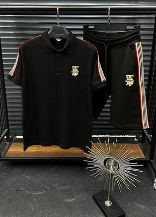 Мужской комплект черный burberry футболка шорты s m