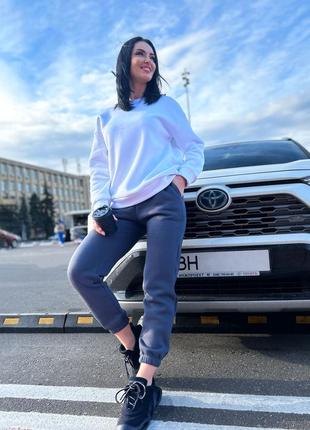 Жіночий теплий спортивний костюм із турецького флісу від 42 до 52 розміру