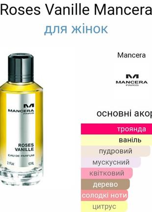 Распыли! оригинал! mancera roses vanille eau de parfum3 фото
