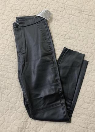 Штани zara штучна шкіра на замші