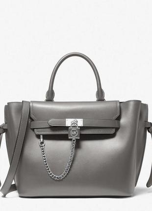 Michael kors hamilton leather belted mk кожа сумка майкл корс женская
