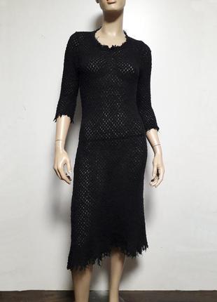 Isabel marant etoile в'язане гачком сукня з бахромою distressed3 фото