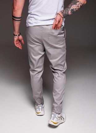 Мужские летние брюки серые3 фото