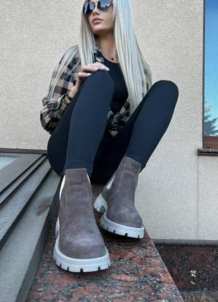 Жіночі зимові чоботи дуже зручна теплі натуральна замша висока якість на зиму жіночі