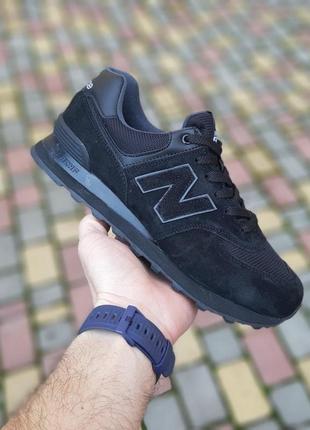 Жіночі літні замшеві кросівки new balance 574 чорні замшева n кросівки нюбеланс 574