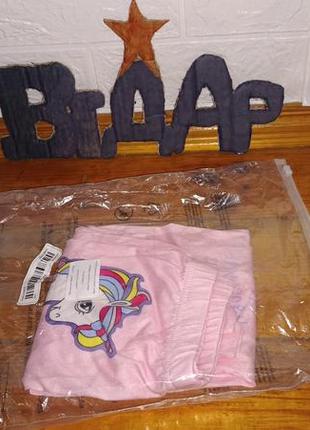 Детские леггинсы брюки на девочку с единорогом