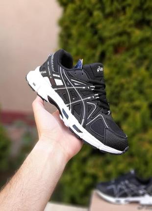 Жіночі літні кросівки gelkayano asics gel kahana 8 чорні на білій  легкі літні асікс кахана 8 топ якість
