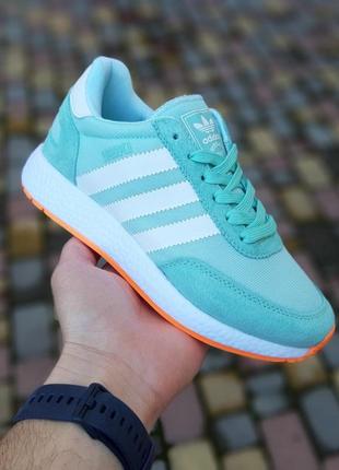 Жіночі кросівки adidas iniki бірюзові  модні кросівки адідас ініки для дівчини