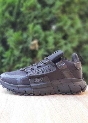 Чоловічі літні кросівки reebok zig kinetica edge чорні весняні кросівки рібок зіг кінетіка едж 2024