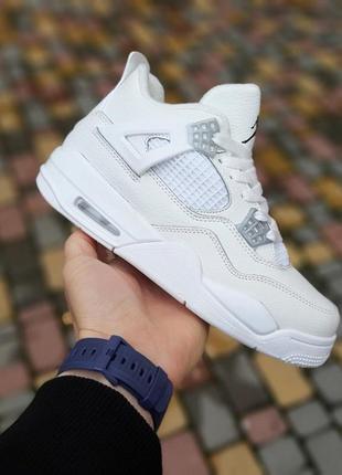 Теплі зимові шкіряні кросівки на хутрі nike air jordan білі високі жіночі зимові кросівки найк
