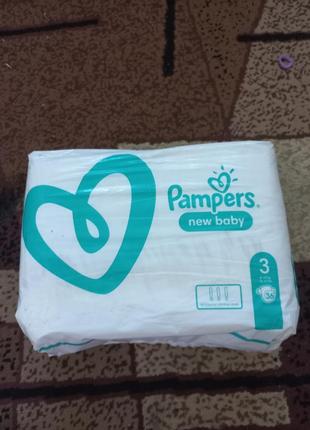 Подгузники детские номер 3, pampers [36 штук]2 фото