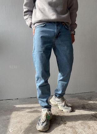 Чоловічі сині класичні прямі джинси