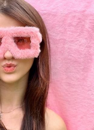 Пушистые очки мягкие для вечеринки