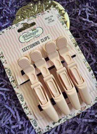 Секционные клипсы, парикмахерские зажимы the vintage cosmetic sectioning clips