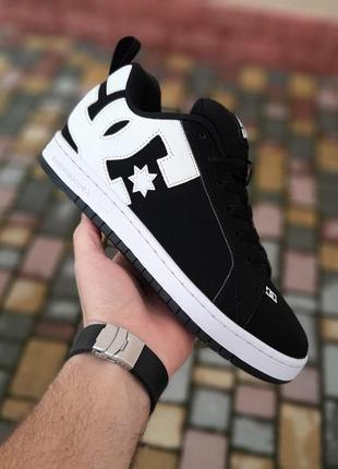 Жіночі літні кросівки dc court graffik black/white skate shoes low-top модні літні кросівки