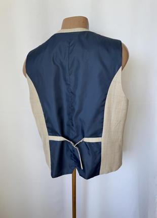 House of cavani бежева жилетка жилет під костюм класичний ошатний світлий цікава підкладка