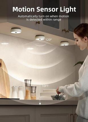 Ezvalo подсветка под шкафом, 6 шт., датчик движения, светодиодные лампы для шкафа,...