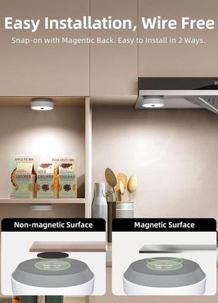 Ezvalo подсветка под шкафом, 6 шт., датчик движения, светодиодные лампы для шкафа,...