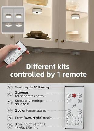 Ezvalo подсветка под шкафом, 6 шт., датчик движения, светодиодные лампы для шкафа,...