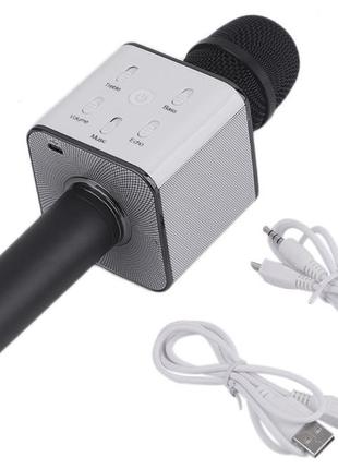 Беспроводной bluetooth микрофон для караоке q7 с динамиком многофункциональный микрофон8 фото