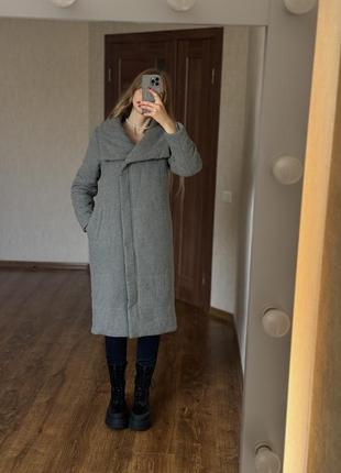 Стильное шерстяное зимнее пальто куртка размер s