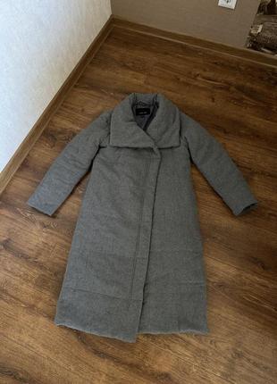 Стильное шерстяное зимнее пальто куртка размер s