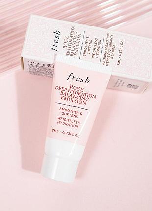 Эмульсия увлажняющая для лица fresh rose deep hydration balancing emulsion 7 ml