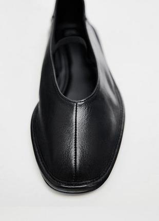 Кожаные балетки zara