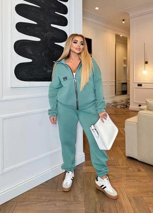 Теплый костюм с мехом teddi