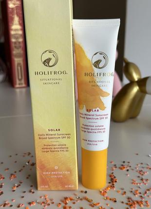 Ежедневный минеральный солнцезащитный крем holifrog solar day mineral sunscreen broad spectrum spf 30