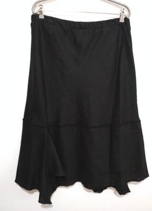 ,,100% лён новая роскошная льняная юбка с воланом супер качество!!!4 фото