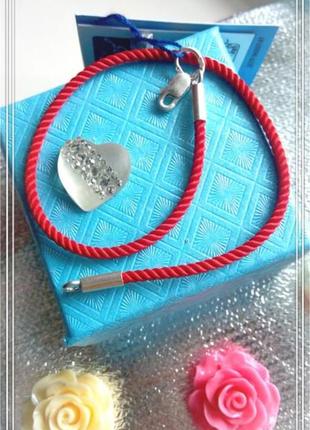 Красная нить серебро 925 браслет оберег серебряный  40048