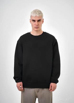 Чоловічий чорний світшот на флісі чудової якості для хлопця