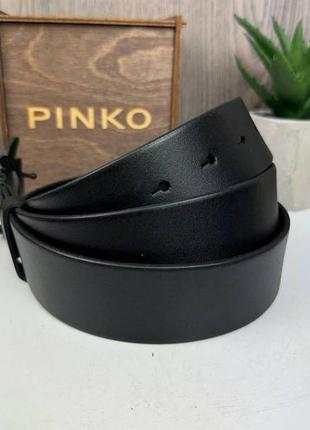 Кожаный женский ремень широкий стиль пенко с птичками, пояс pinko натуральная кожа7 фото