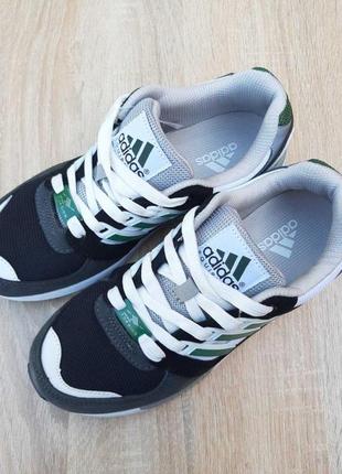 Жіночі літні кросівки adidas equipment чорні з зеленим  літні легкі кросівки адідас8 фото