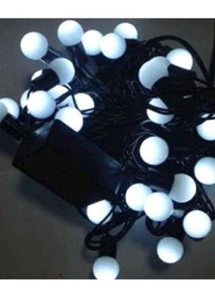 Гірлянда кульки 18мм 40led білий 7мперехідник 1318-03 тм китай