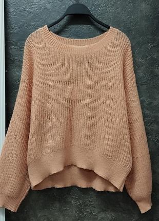 Теплый вязаный свитер h&m/свитер паутинка из мохера/свитер оверсайз