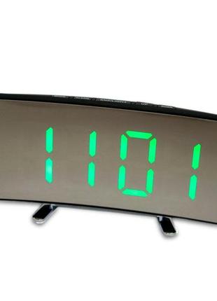 Настольные часы с термометром dt-6507, электронные зеркальные led часы с будильником, настільний годинник (st)2 фото