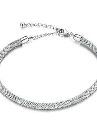 Регулируемый плетеный браслет с застежкой из серебра