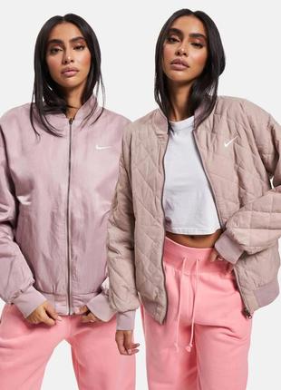 Женская двусторонняя стеганая куртка, бомбер nike, оригинал