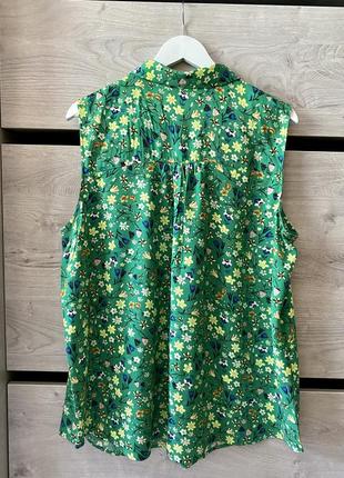 Вискозная блуза большого размера в цветочный принт3 фото