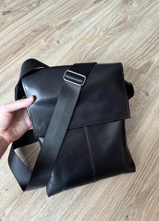 Шкіряна сумка барсетка 21*25