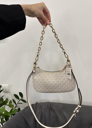 Сумка брендова michael kors cora medium embossed shoulder bag шкіра оригінал6 фото