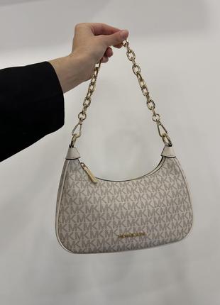 Сумка брендова michael kors cora medium embossed shoulder bag шкіра оригінал5 фото