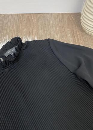 Блуза черная плиссе2 фото
