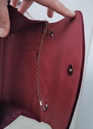 Клатч бордовый