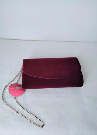 Клатч бордовый